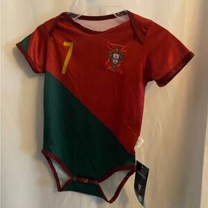 Red and Green Kids Bodysuit